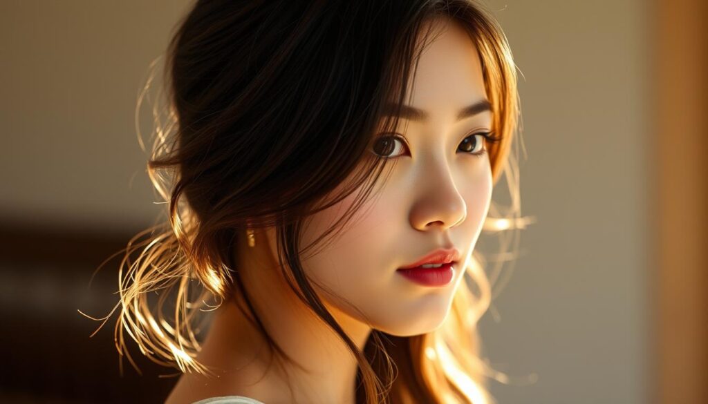 A captivating young Japanese woman stands before us, her hair cascading in soft, silky waves. The warm, natural lighting illuminates her features, highlighting her multi-faceted allure. She exudes a subtle, enigmatic charm, her expression a delicate balance of confidence and vulnerability. The background is softly blurred, allowing the viewer to focus solely on her magnetic presence. This image conveys the essence of the section title, "Secrets to Unlocking Your Multifaceted Charm," inviting the viewer to discover the unique, alluring qualities of an ENTP-type woman in love. A captivating young Japanese woman stands before us, her hair cascading in soft, silky waves. The warm, natural lighting illuminates her features, highlighting her multi-faceted allure. She exudes a subtle, enigmatic charm, her expression a delicate balance of confidence and vulnerability. The background is softly blurred, allowing the viewer to focus solely on her magnetic presence. This image conveys the essence of the section title, "Secrets to Unlocking Your Multifaceted Charm," inviting the viewer to discover the unique, alluring qualities of an ENTP-type woman in love.