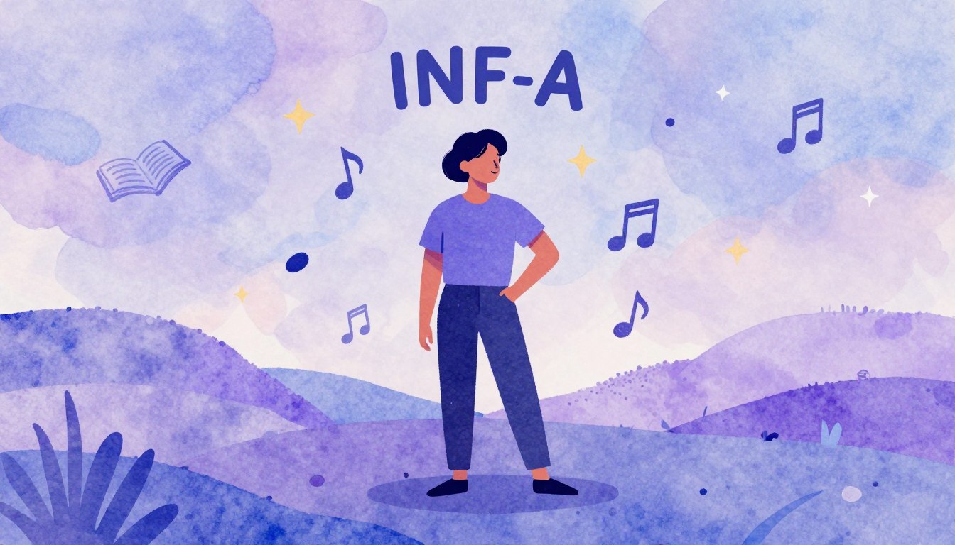 INFP-Aタイプの内面世界を表現する抽象的なイメージ