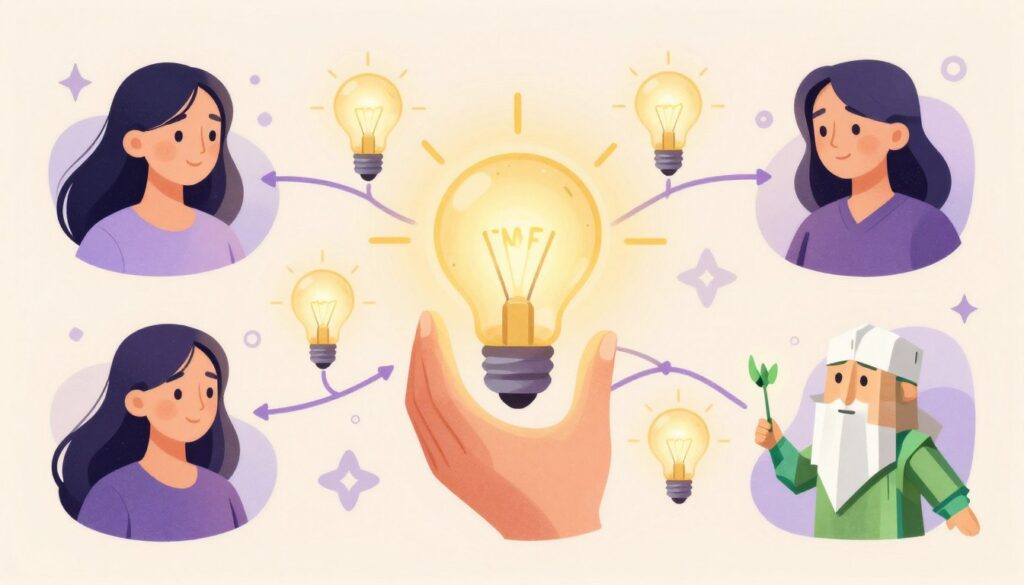 INFJ-A型の才能を象徴するイラスト