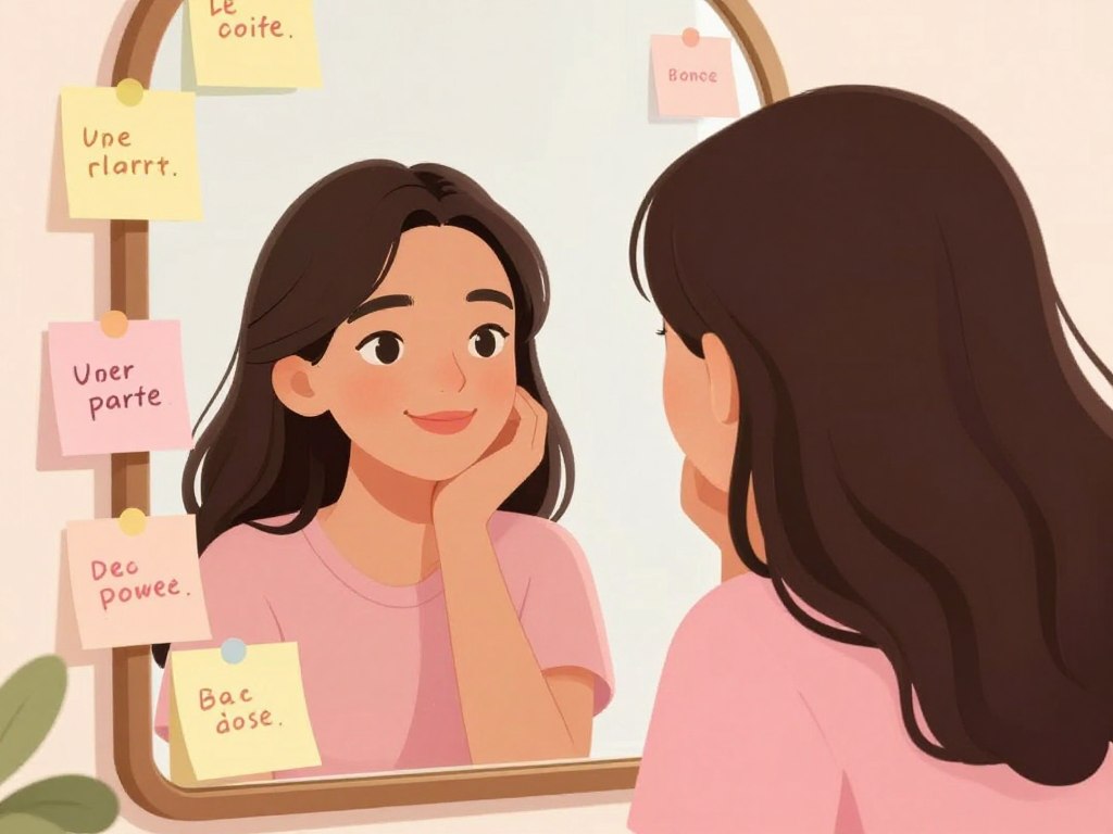 自己受容と自己愛を表現するイメージ 自己受容と自己愛を表現するイメージ