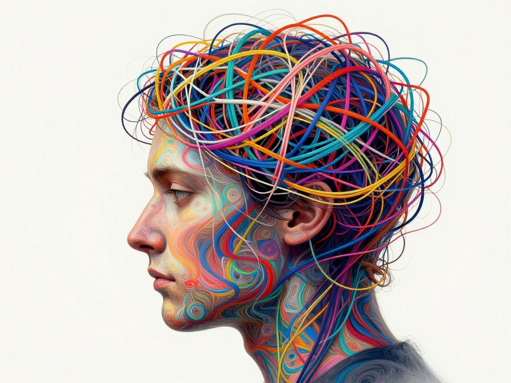 過剰に考え込むINFJ-Tの思考の複雑さを表現