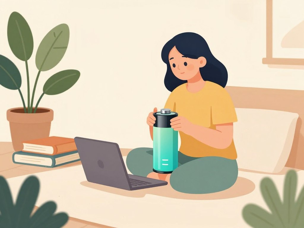 エネルギー管理とセルフケアを表現するイメージ