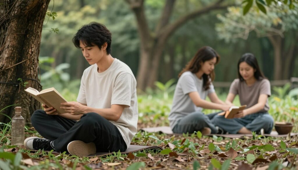 ストレスからの回復をイメージさせる癒しの風景