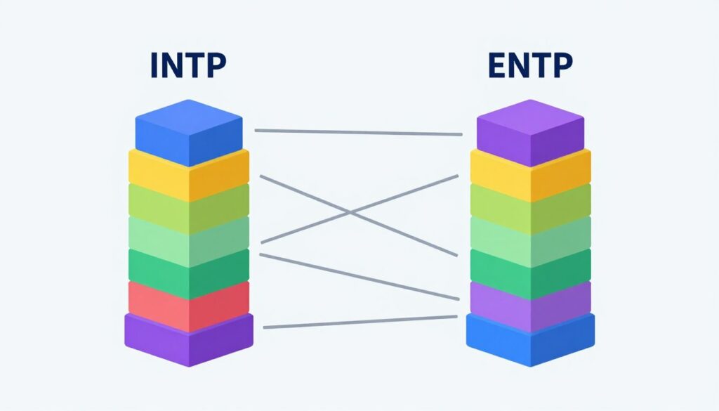 認知機能のスタック構造を表現する図解イメージ