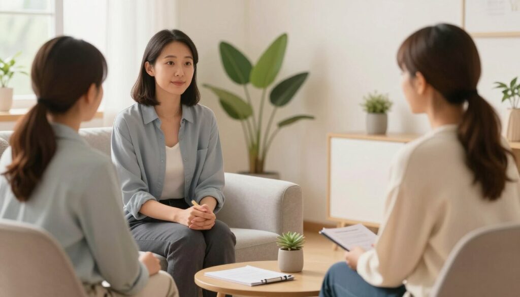 カウンセリングルームで相談者に寄り添うINFJ-A型