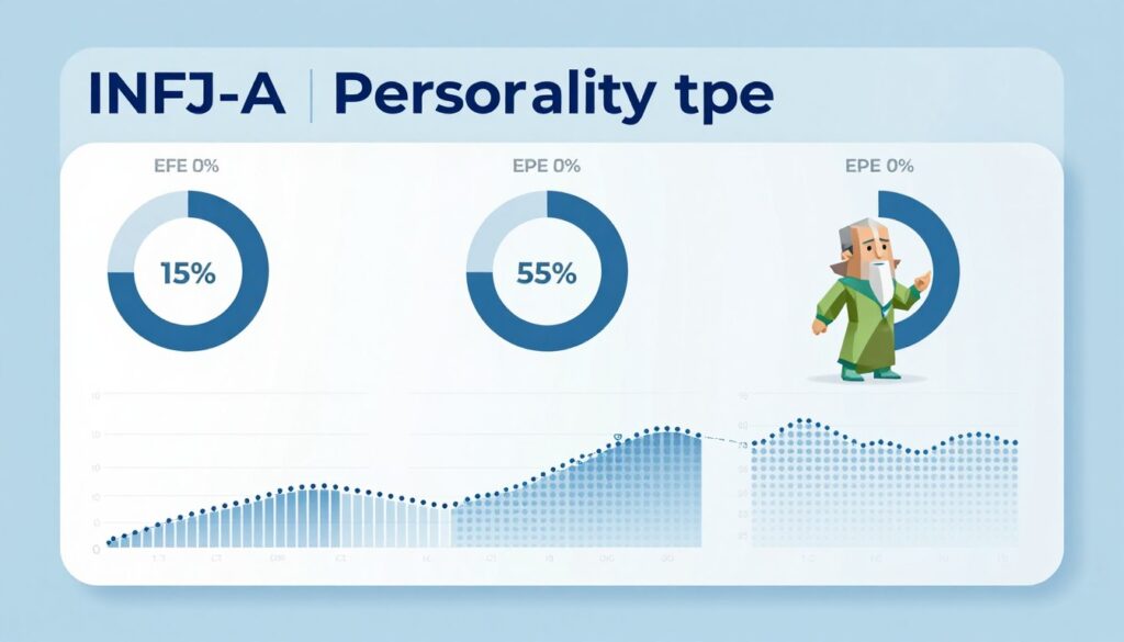 INFJ-A型の希少性を表すグラフィック