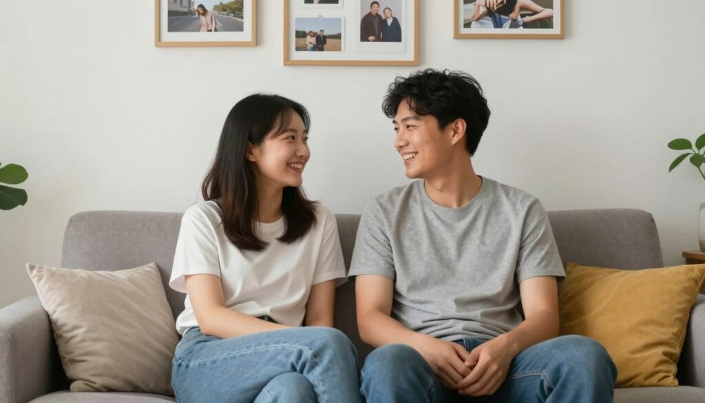 成功しているINTPとISFJカップルの幸せな様子