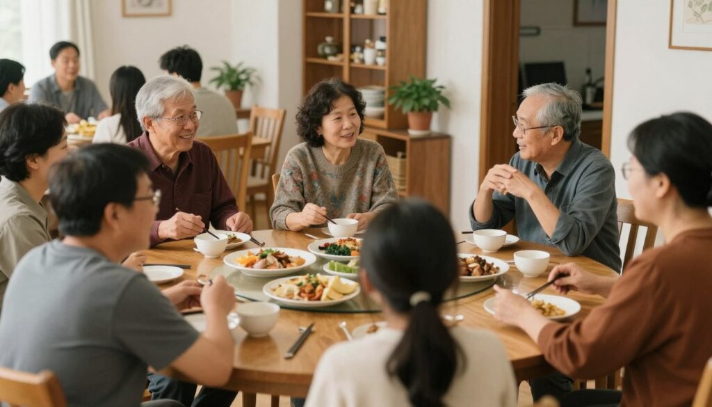 家族との調和的な関係を表現