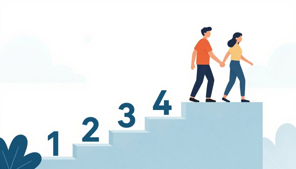 ステップバイステップのイメージ