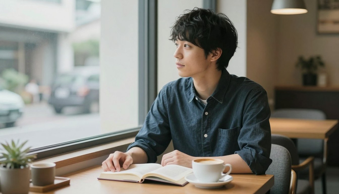 INTP男性の恋愛における思考と感情のイメージ