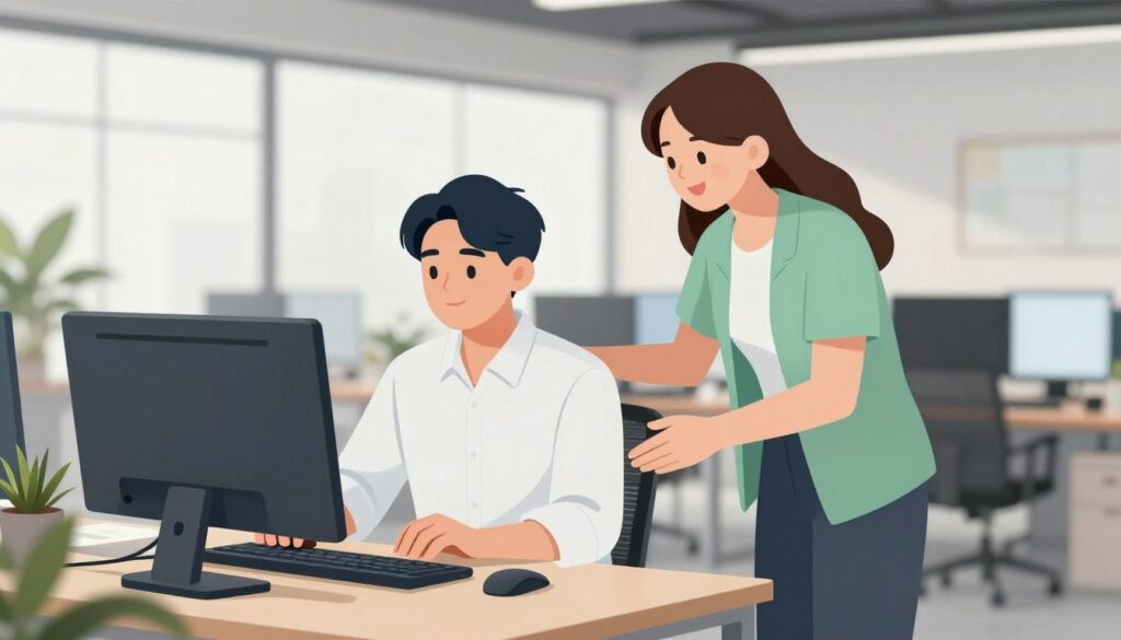 INTPとESFJの協力関係イメージ