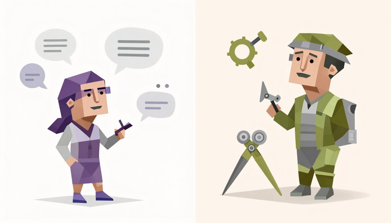 INTPとISTPの性格タイプを比較するイメージ