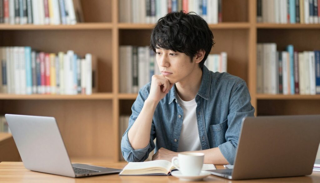 思考する論理学者タイプのINTP男性