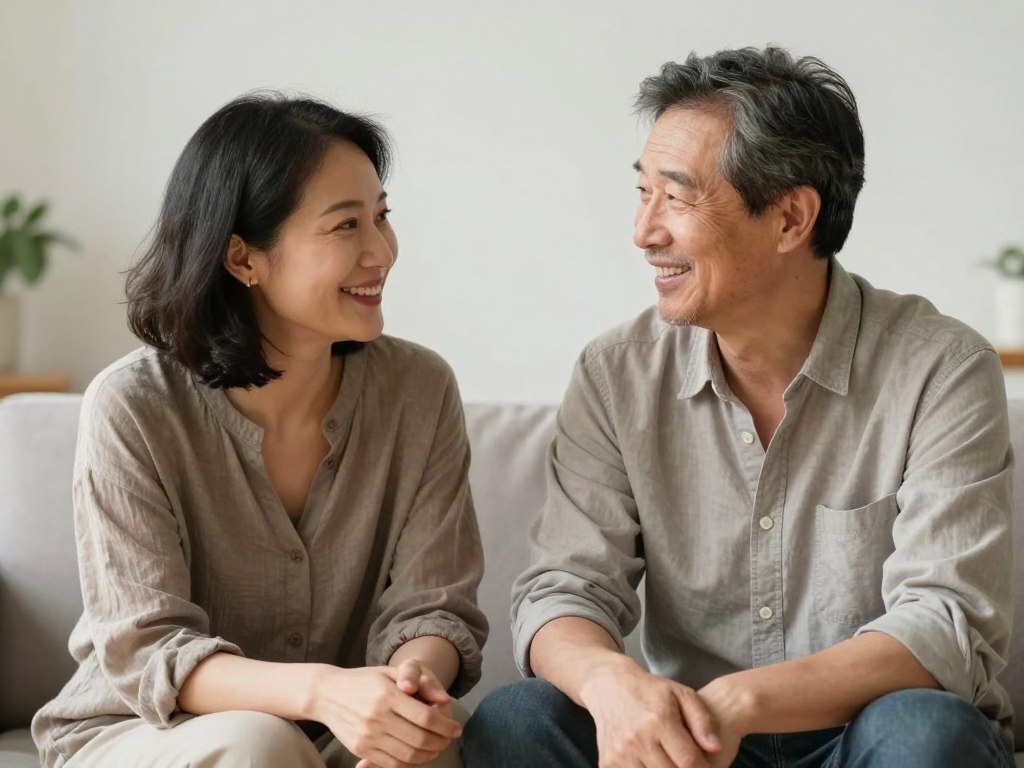 アドバイスを語るカップルのイメージ