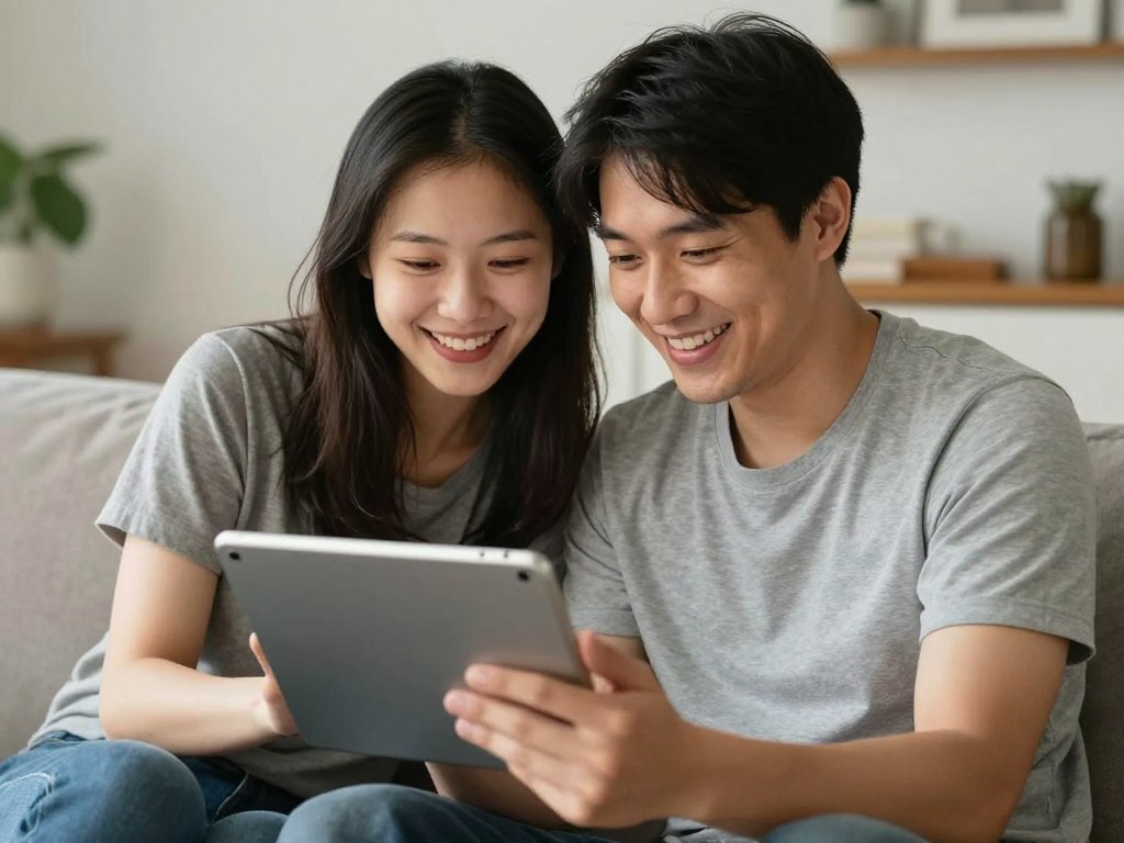 幸せそうなカップルのイメージ