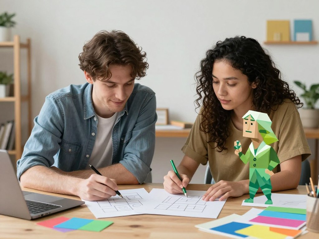 INTJとINFPがそれぞれの個性を尊重し合いながら協力している様子