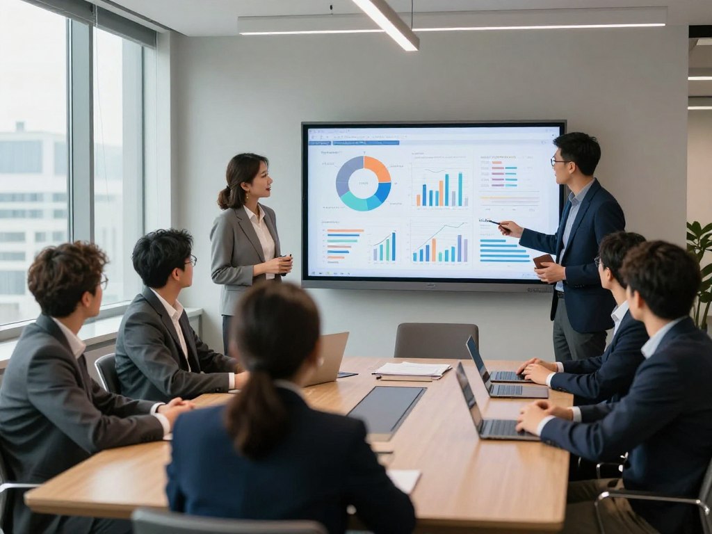 ビジネスコンサルティングのミーティング風景