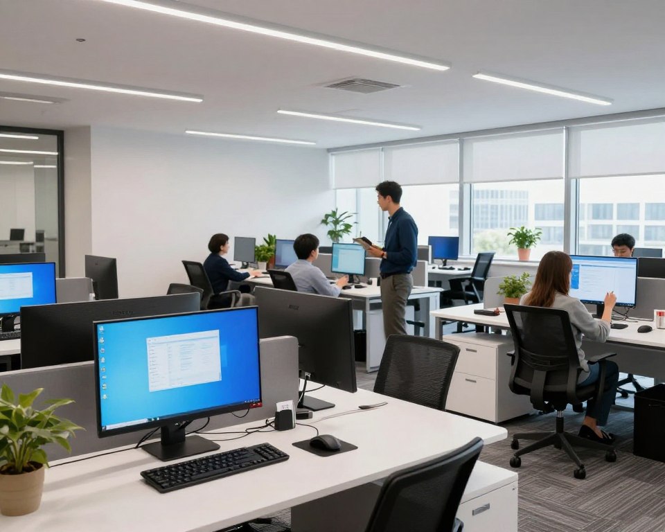 テクノロジー企業の創業者をイメージした現代的なオフィス