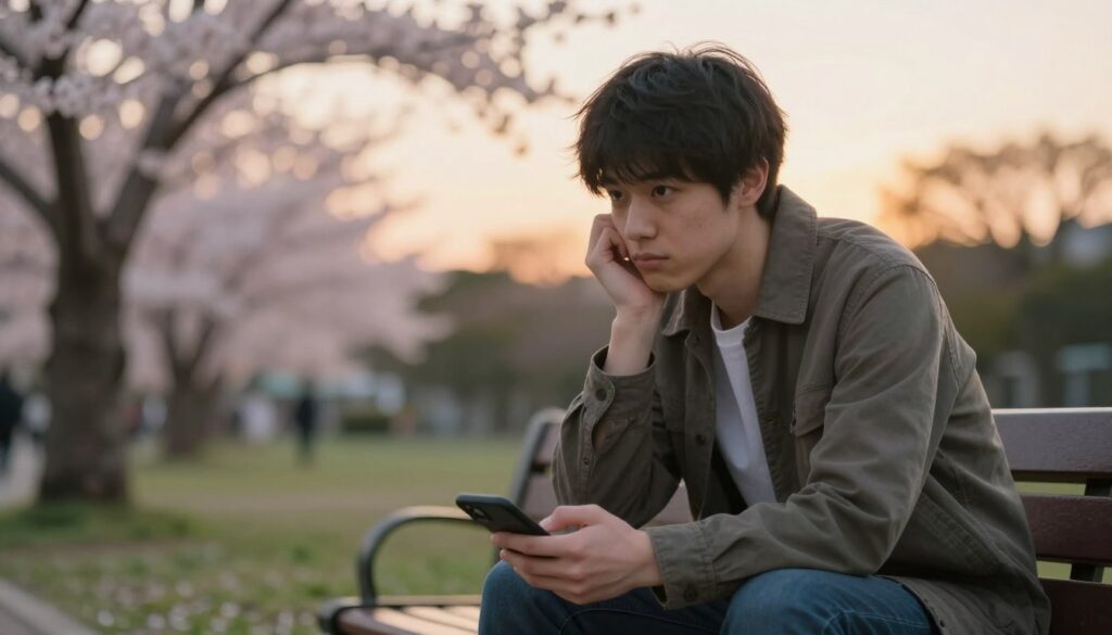 恋愛について真剣に考えるINTP男性のイメージ