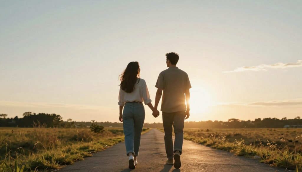 希望に満ちた二人の未来