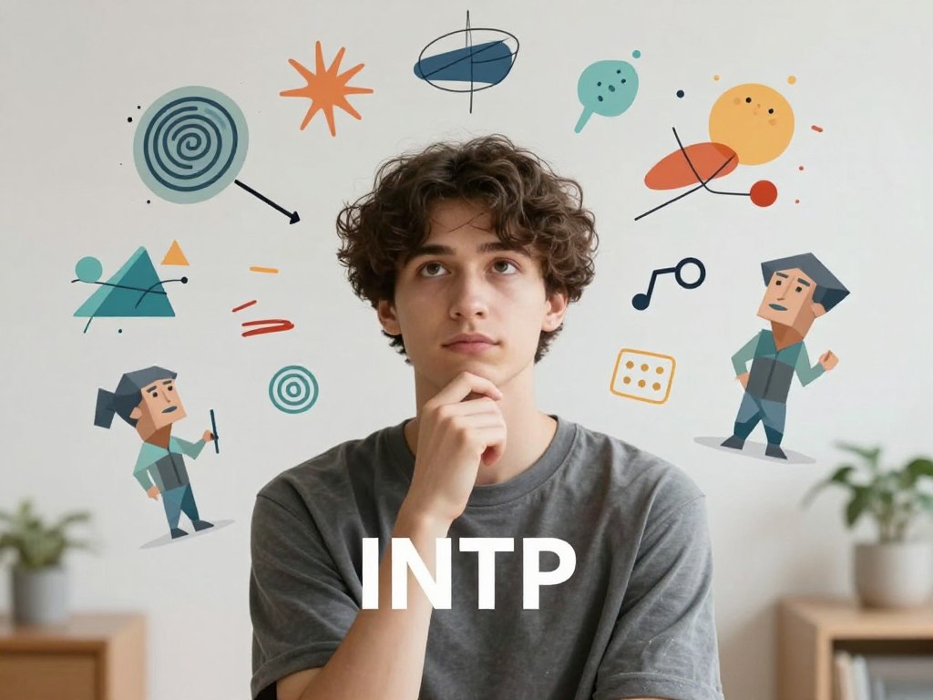 INTPの特徴を表す知的で思索的な雰囲気の人物