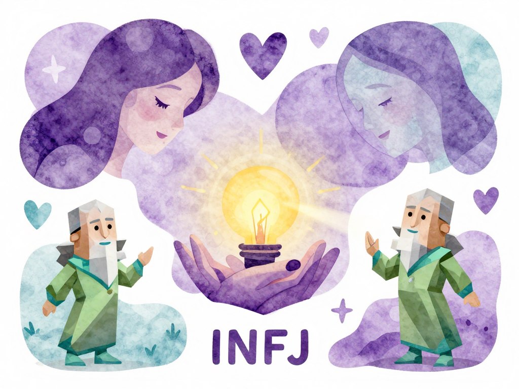INFJタイプを表現する直感的なイメージ