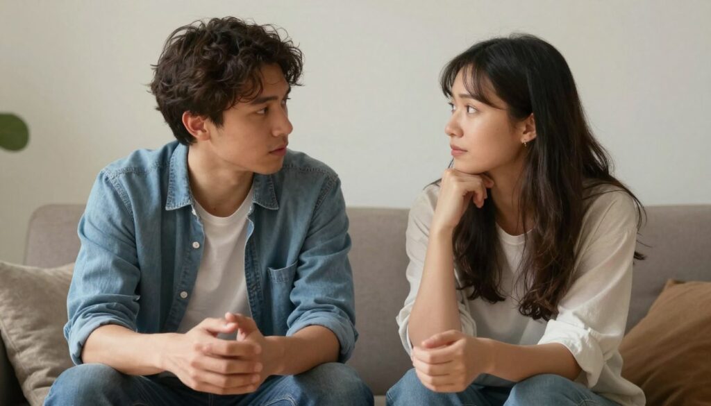 INTJとINFPが質問について話し合っている様子