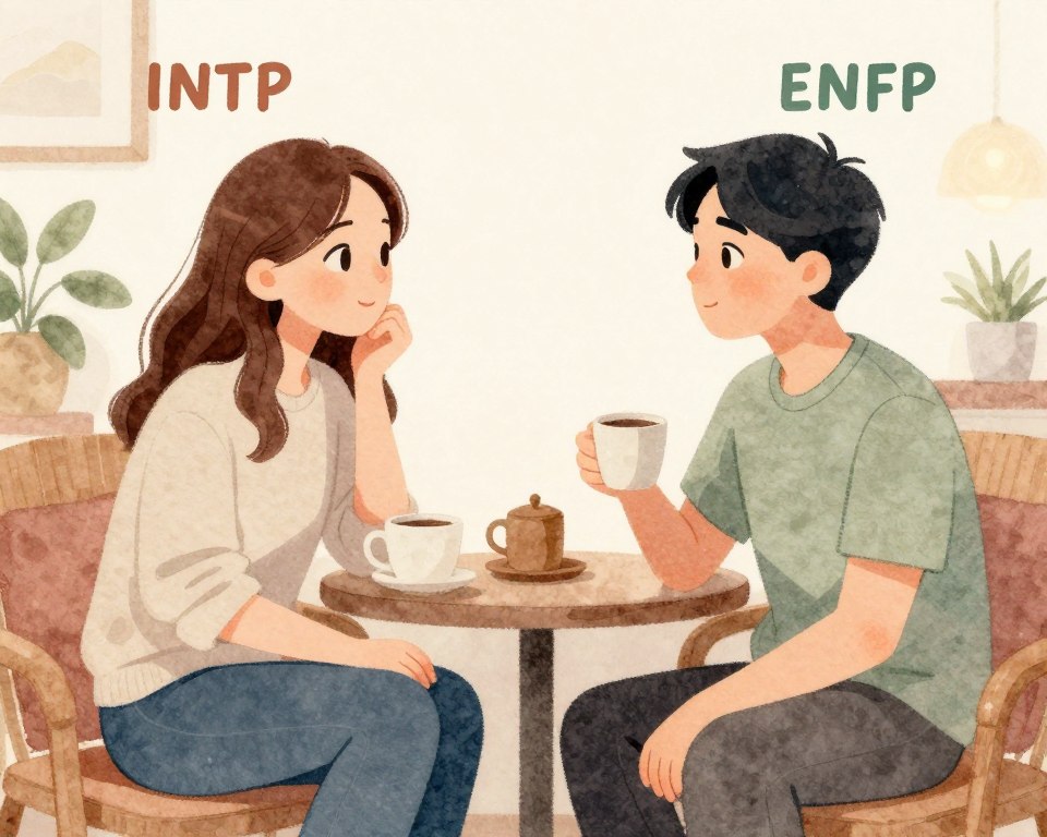 カップルが会話している様子のイラスト