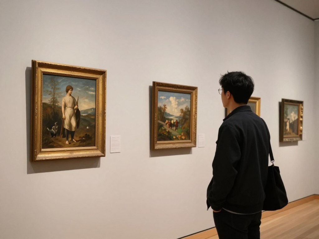 美術館でのデートシーン 美術館でのデートシーン