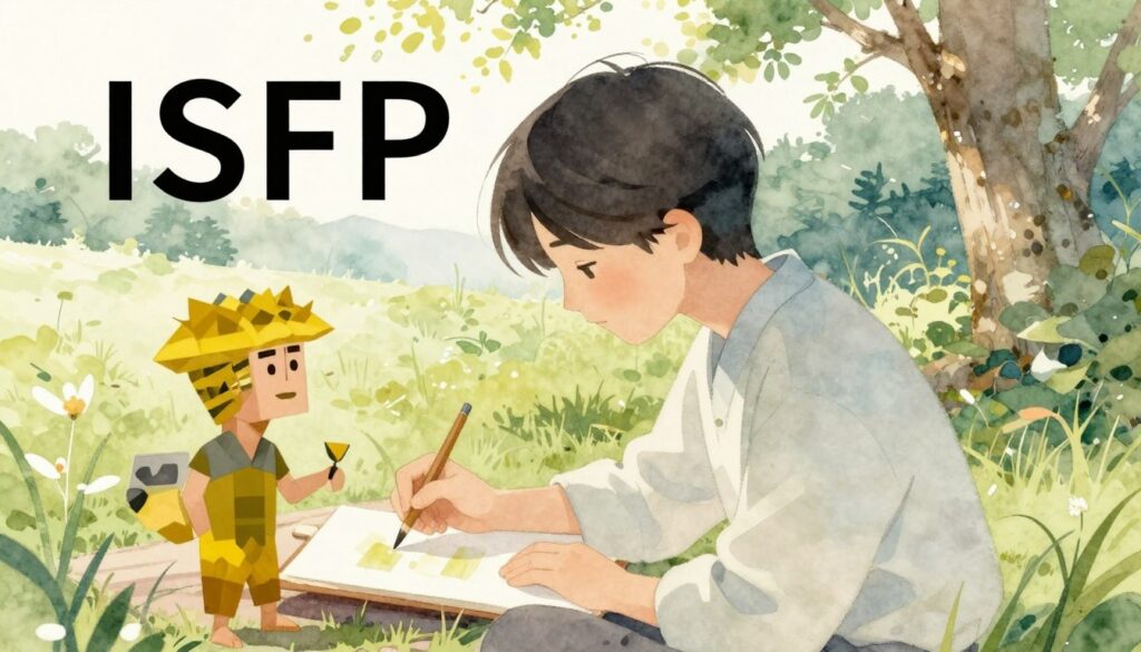 ISFP-Aの性格特性を表すアーティスティックなイメージ