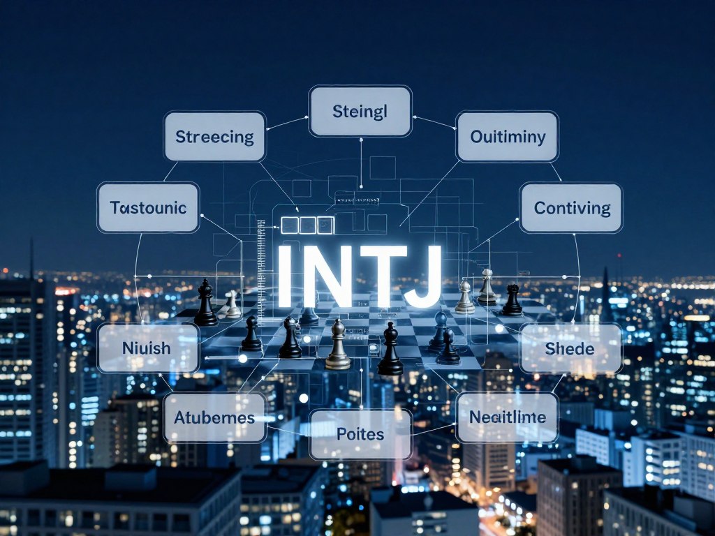 INTJ建築家タイプの戦略的思考と計画性を表現したイメージ