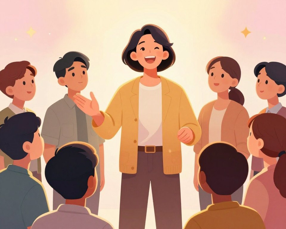 ENFJタイプのカリスマ的で人々を導く人物イメージ