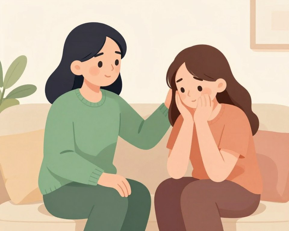 ENFJがINTPの感情表現をサポートする様子