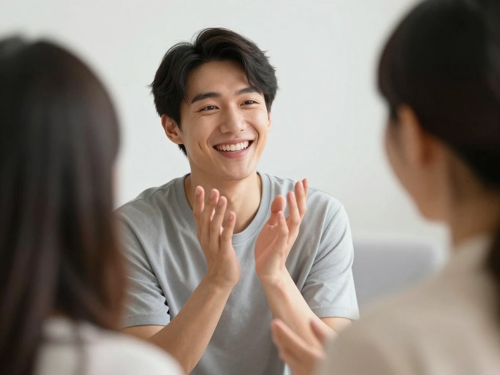 褒められて嬉しそうなISFP-A