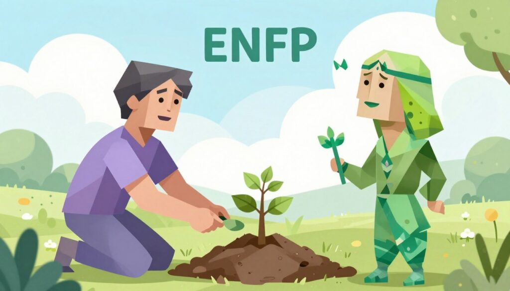 ENTPとINFPカップルが実践的なアドバイスを活かす様子