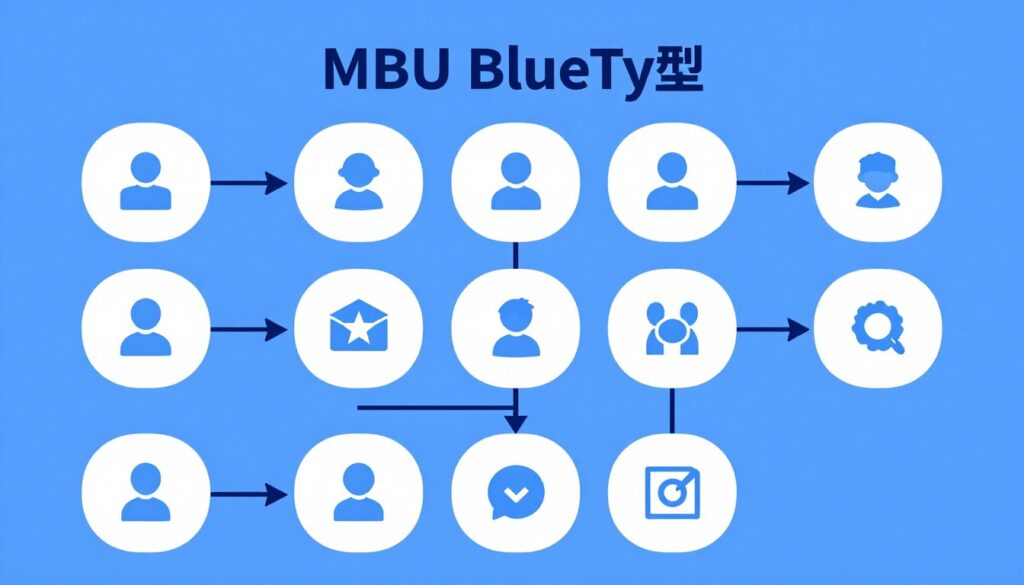 MBTI青タイプの見分け方を示すフローチャート風イメージ