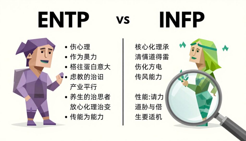 ENTPとINFPを見分ける方法のイメージ