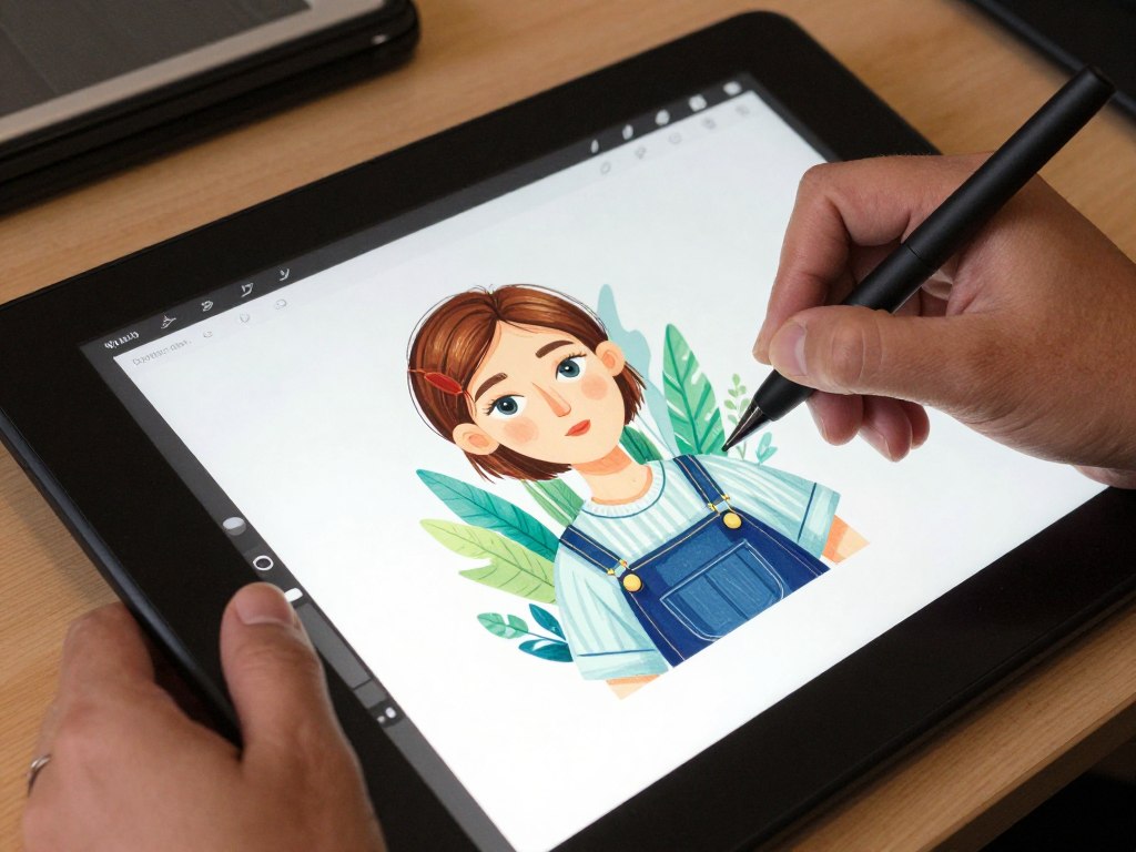 イラストを描く様子 イラストを描く様子